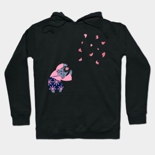 Japanese Cherry Blossom Cat! Hoodie